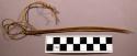 Bird bone needle for making ceremonial net headdress