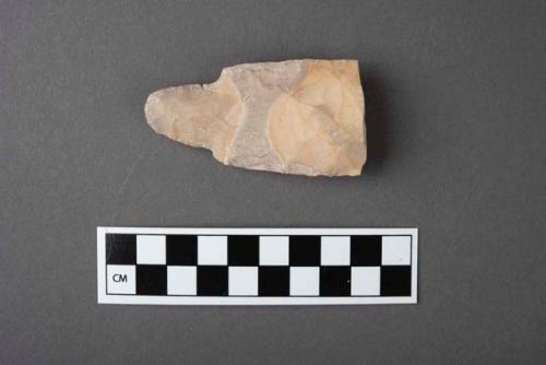 Broken flint spearhead