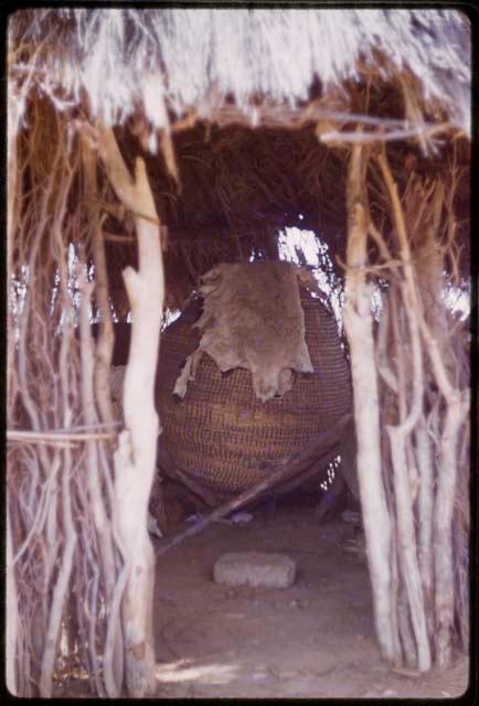 Large basket in a storage house