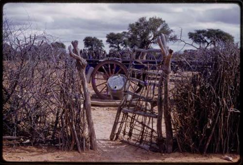 Cart, seen through a gate
