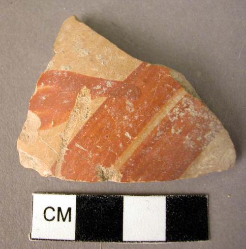 Potsherd - fragment of naturalistic leaf pattern