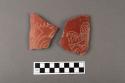 Polished red incised potsherds - Type IIc