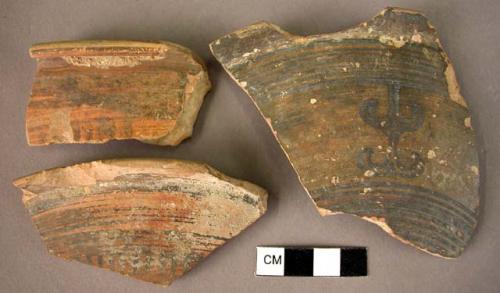 3 rim potsherds