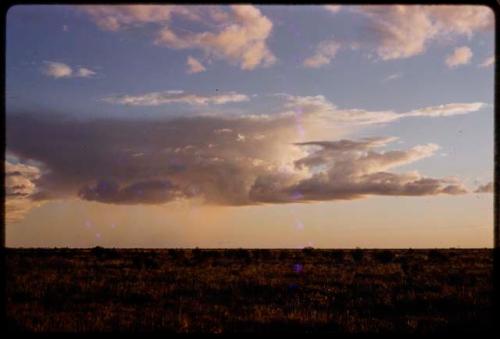 Landscape, rain clouds