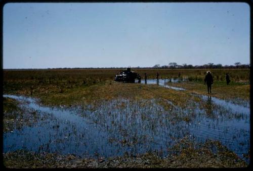 Expedition truck (Dodge) stuck in mud