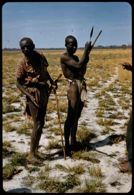 Two herdsmen of the Queen's cattle in the Oshimporo omuramba