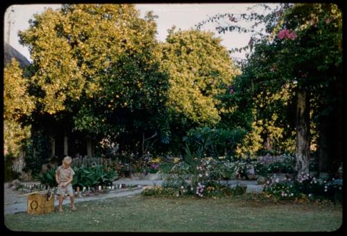 Mr. Kruger's son, standing in the garden at the Native Commissioner's home