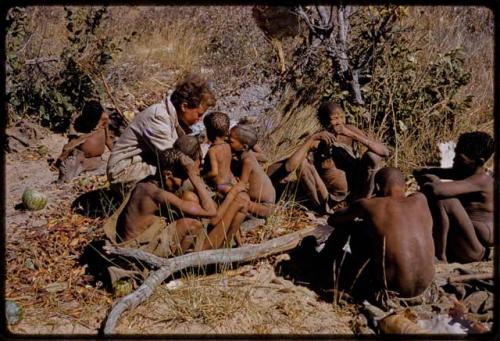 Group of people sitting with Elizabeth Marshall Thomas