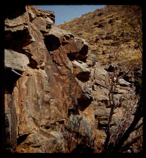 Petroglyphs, distant view