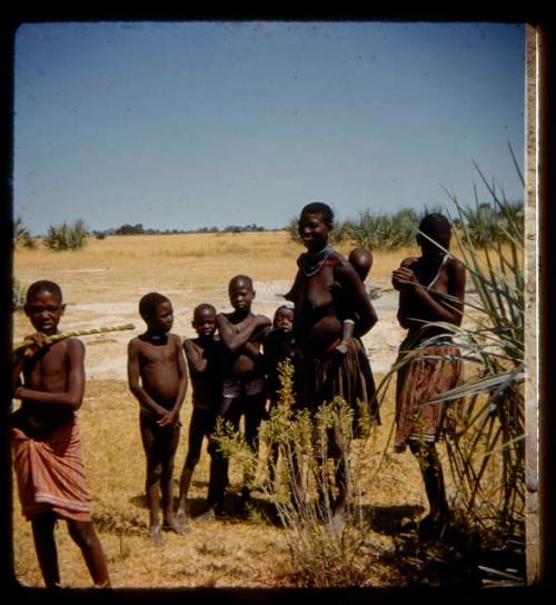 Group of women and children standing