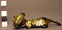 Gold plated copper zoomorphic figurine- jaguar?