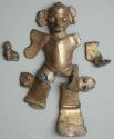 Gold plated copper anthropomorphic figurine