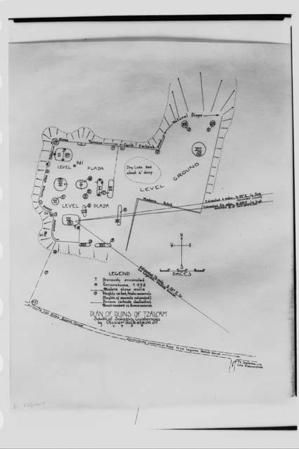 Map of ruins of Tzalcam