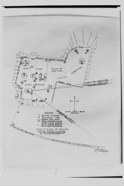 Map of ruins of Tzalcam