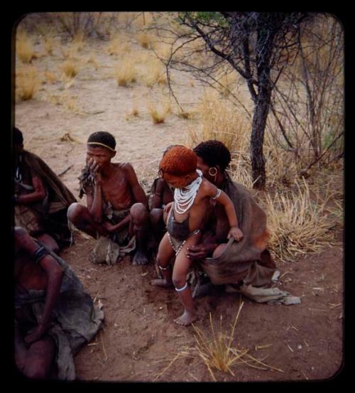 Children, Mothers nursing babies: Group of women and children sitting