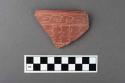 Potsherds from small flat-bottomed incised red dishes - type II b