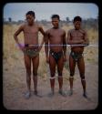 "Young Men": Three young men standing [streaked]