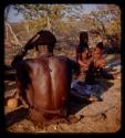 Kanakele after his hair was styled by his wife Capepe, view from behind