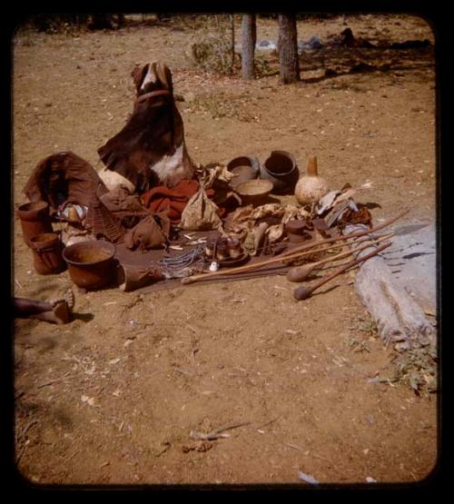 Coutimwe and Sambini's possessions displayed on the ground