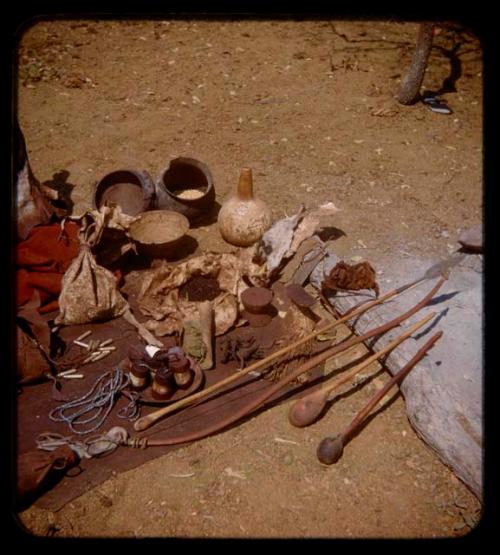 Coutimwe and Sambini's possessions displayed on the ground