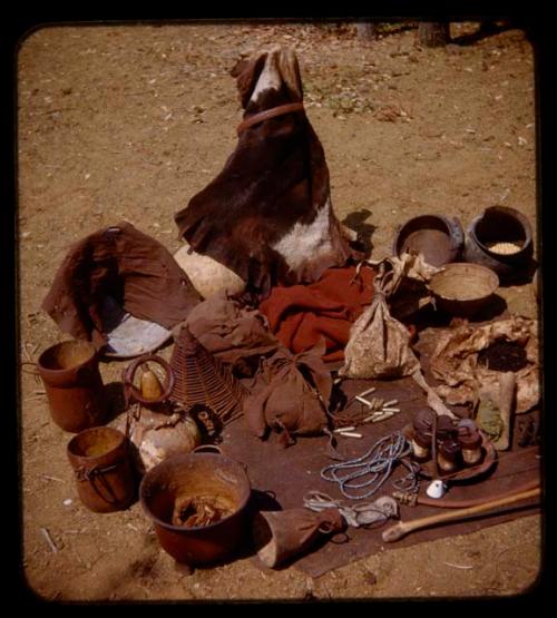 Coutimwe and Sambini's possessions displayed on the ground