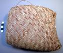 Square basketry bag with handle