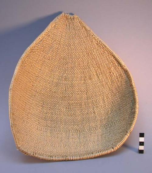 Small close twined winnowing and parching baskets for small seeds