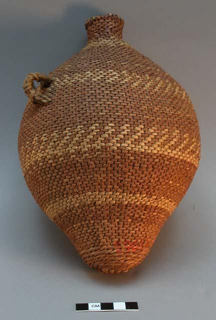 Bottle-shaped basket-work water bottle, unfinished