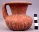 Jar, fluted, spout-handled