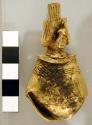 Large gold bell with bird figures at top