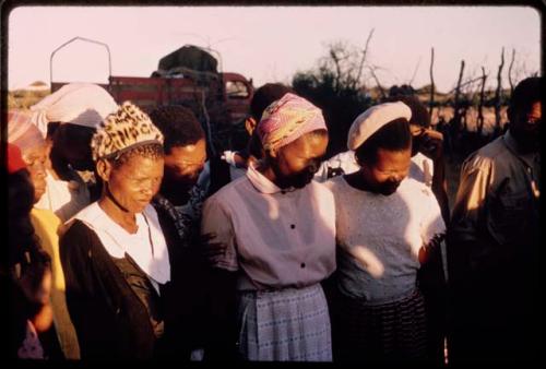 Choir singing at a school in the late afternoon