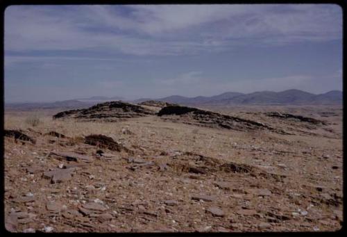 Landscape, stony land