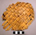 Piece of checker weave sotol leaf matting
