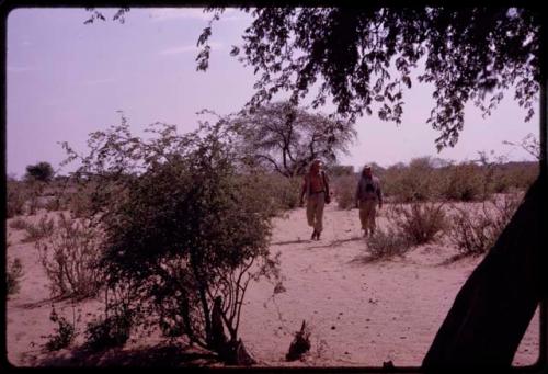 O.P.M. Prozesky and Wulf Haacke walking side by side at "Kabaganyani"