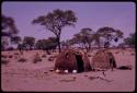 Huts near Utukili's place; one is made of mud and the other of tied grass