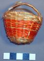 Miniature orange and yellow basket for doll called egego - used in +