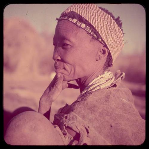 Portraits: /Naoka ("Gao Medicine's" first wife) wearing an ostrich eggshell bead headdress