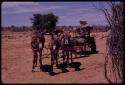 Donkey cart used to bring material for a new house in the compound of Boy Moapane, brother of the Kgalagari chief