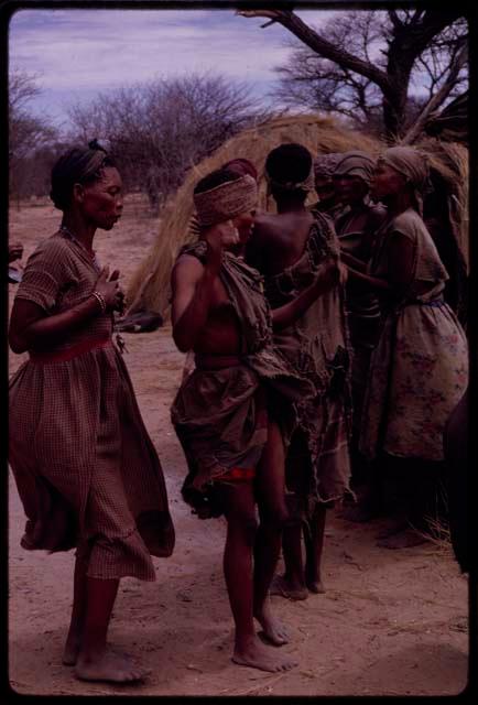 Dadum dancing with other women in the Eland Dance