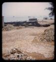 View of drying fish and nets at Porto Alexandre