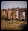 Group of people standing to block the entry of their kraal