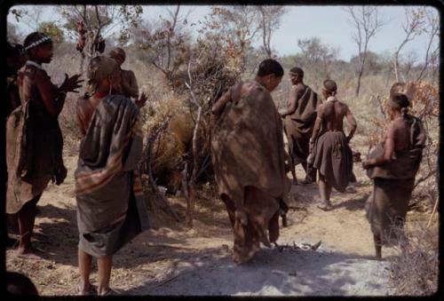 Women doing the Eland Dance, seen from behind