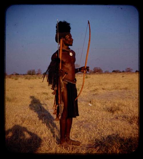 Warrior with a bow and arrows standing