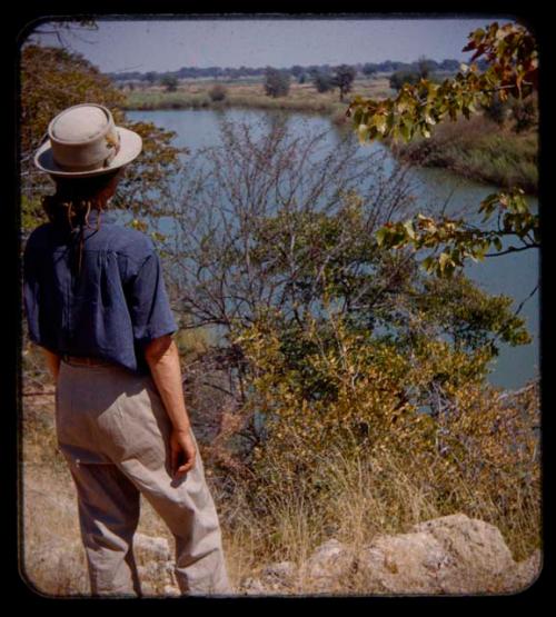 Lorna Marshall looking out over a river