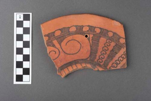 Orange Aztec plate potsherds-Type XVII