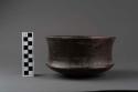 Black pottery bowl