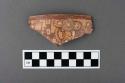 2 polychrome rim potsherds- tan base