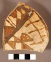 Fragment of polychrome pottery ladle