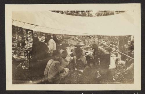 Indians listening to the phonograph