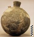 Vase, black pottery, stamped